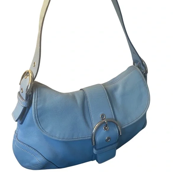 Coach Vintage SoHo Blue Leather Shoulder Bag - Picture 3 of 13